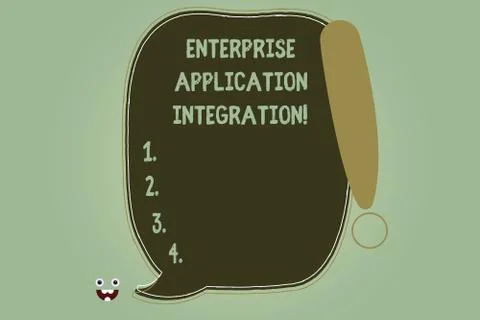 Writing note showing Enterprise Application Integration. Business photo Stock Illustration