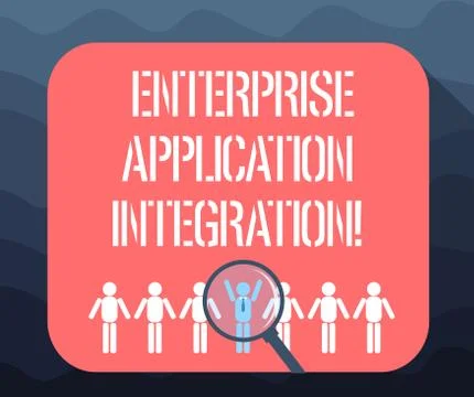 Writing note showing Enterprise Application Integration. Business photo Stock Illustration