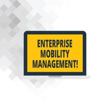 Writing note showing Enterprise Mobility Management. Business photo showcasing Stockillustratie