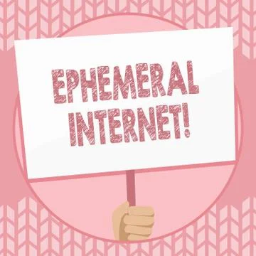 Writing note showing Ephemeral Internet. Business photo showcasing Temporary イラスト素材