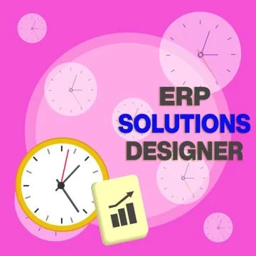 Writing note showing Erp Solutions Designer. Business photo showcasing elegant 스톡 일러스트