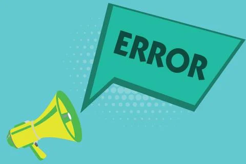 Writing note showing Error. Business photo showcasing mistake Condition of being Illustrazione stock