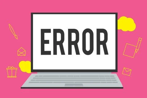 Writing note showing Error. Business photo showcasing mistake Condition of be イラスト素材
