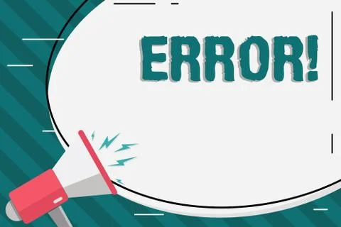 Writing note showing Error. Business photo showcasing state or condition of イラスト素材
