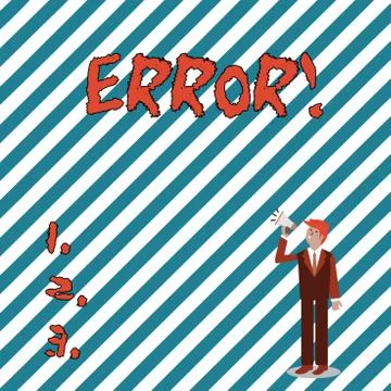 Writing note showing Error. Business photo showcasing state or condition of イラスト素材