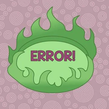 Writing note showing Error. Business photo showcasing state or condition of Stock-Illustration