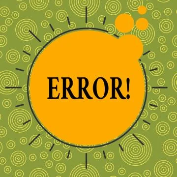 Writing note showing Error. Business photo showcasing state or condition of Stock-Illustration