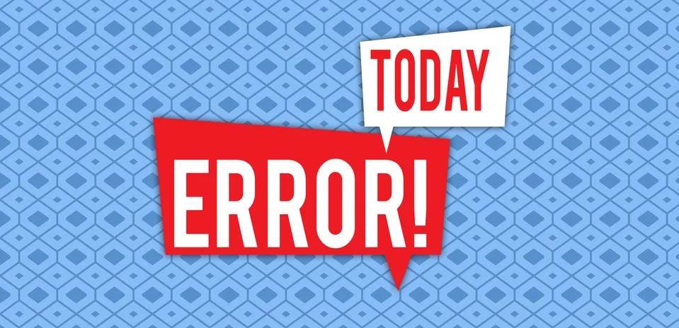 Writing note showing Error. Business photo showcasing state or condition of Stock-Illustration
