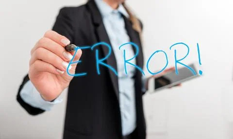 Writing note showing Error. Business photo showcasing state or condition of 库存照片