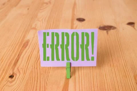 Writing note showing Error. Business photo showcasing state or condition of 스톡 사진