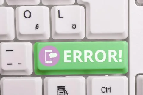 Writing note showing Error. Business photo showcasing state or condition of 写真素材