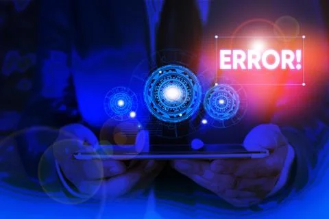 Writing note showing Error. Business photo showcasing state or condition of Foto stock