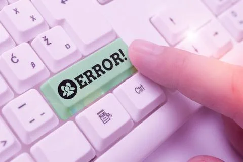 Writing note showing Error. Business photo showcasing state or condition of 库存照片