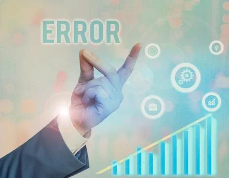 Writing note showing Error. Business photo showcasing mistake Condition of being Foto stock