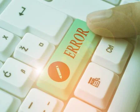 Writing note showing Error. Business photo showcasing state or condition of 写真素材