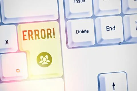 Writing note showing Error. Business photo showcasing state or condition of 스톡 사진