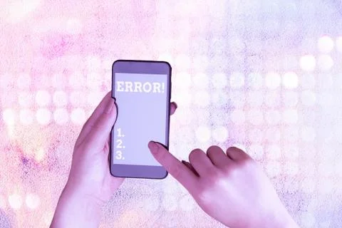 Writing note showing Error. Business photo showcasing state or condition of Foto stock
