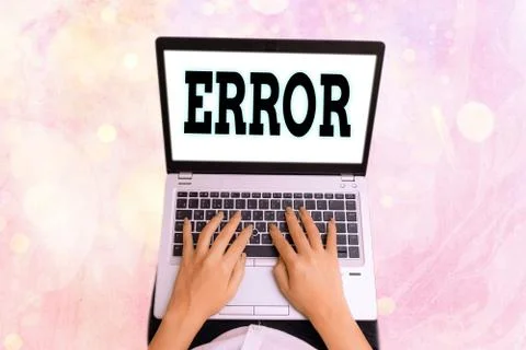 Writing note showing Error. Business photo showcasing mistake Condition of being Foto stock