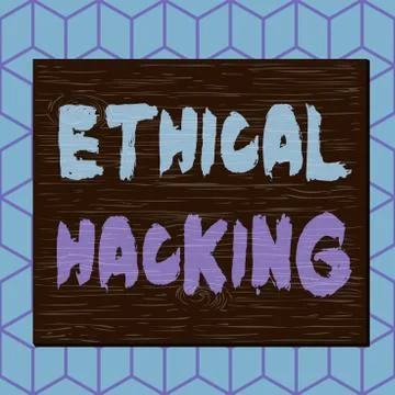 Writing note showing Ethical Hacking. Business photo showcasing act of locating Stock Illustration