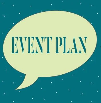 Writing note showing Event Plan. Business photo showcasing Process of Stock Illustration