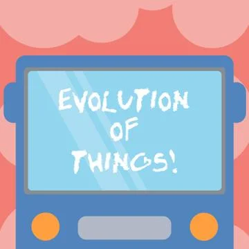 Writing note showing Evolution Of Things. Business photo showcasing process 스톡 일러스트