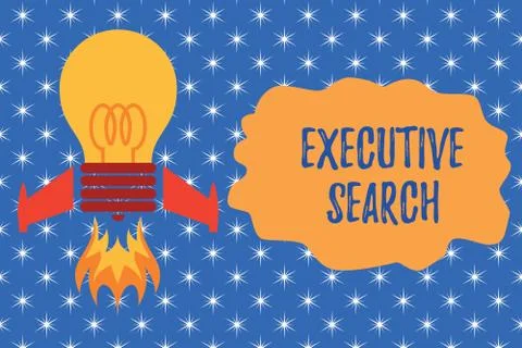 Writing note showing Executive Search. Business photo showcasing recruitment Stock Illustration