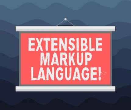 Writing note showing Extensible Markup Language. Business photo showcasing Stockillustratie