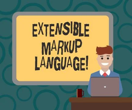 Writing note showing Extensible Markup Language. Business photo showcasing 库存插图