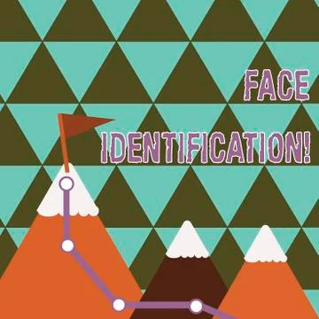 Writing note showing Face Identification. Business photo showcasing analyzing 스톡 일러스트