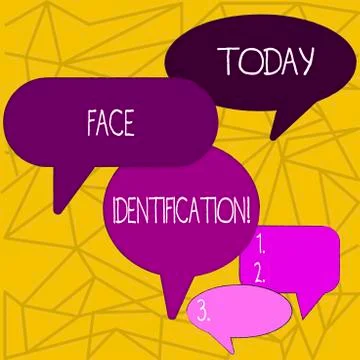 Writing note showing Face Identification. Business photo showcasing analyzing Stock Illustration