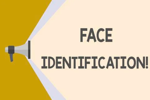 Writing note showing Face Identification. Business photo showcasing analyzing 스톡 일러스트