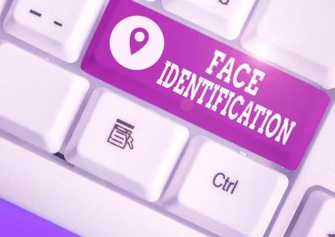 Writing note showing Face Identification. Business photo showcasing analyzing Stock Photos