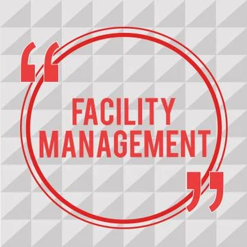 Writing note showing Facility Management. Business photo showcasing Multiple  Stock Illustration