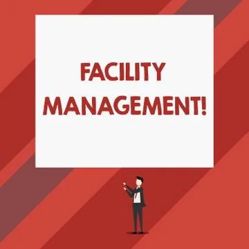 Writing note showing Facility Management. Business photo showcasing Multiple Stock Illustration