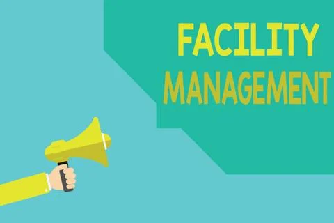 Writing note showing Facility Management. Business photo showcasing Multiple Stock Illustration
