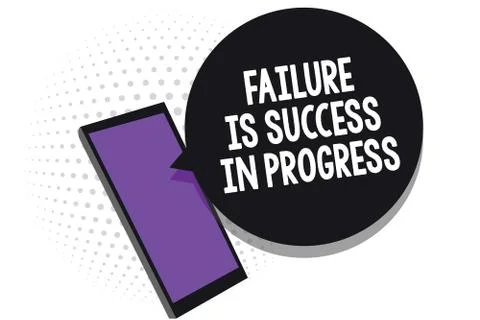 Writing note showing Failure Is Success In Progress. Business photo showcasing Ilustración de archivo