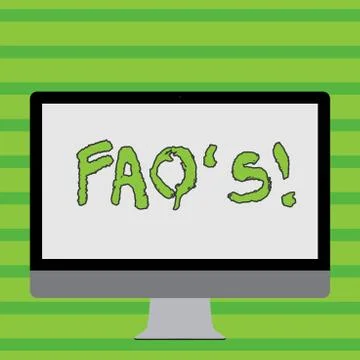Writing note showing Faq S. Business photo showcasing list of questions and Illustrazione stock