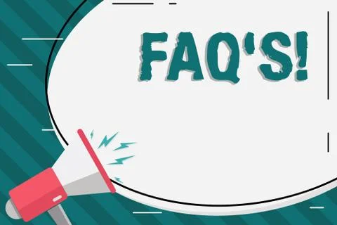 Writing note showing Faq S. Business photo showcasing list of questions and Stock Illustration