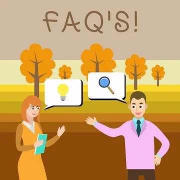 Writing note showing Faq S. Business photo showcasing list of questions and 스톡 일러스트