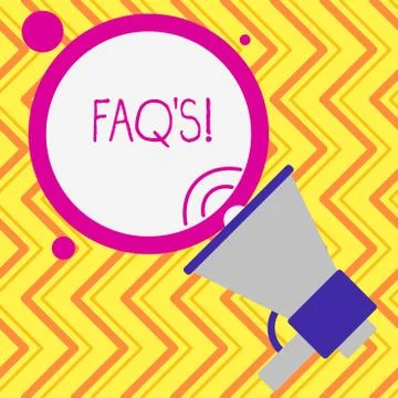 Writing note showing Faq S. Business photo showcasing list of questions and Illustrazione stock