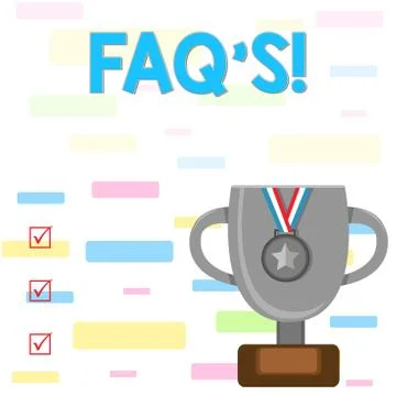 Writing note showing Faq S. Business photo showcasing list of questions and Illustrazione stock