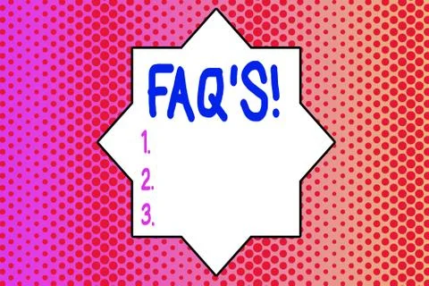 Writing note showing Faq S. Business photo showcasing list of questions and Illustrazione stock