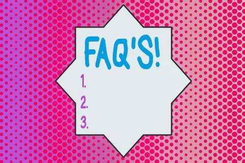 Writing note showing Faq S. Business photo showcasing list of questions and 스톡 일러스트