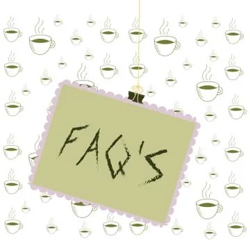Writing note showing Faq S. Business photo showcasing list of questions and Illustrazione stock