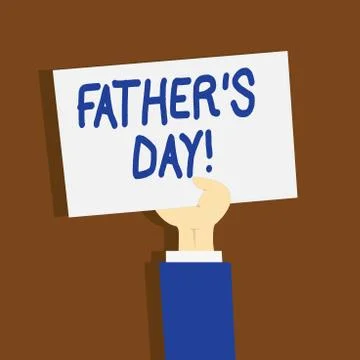 Writing note showing Father S Day. Business photo showcasing day of year wher Illustration