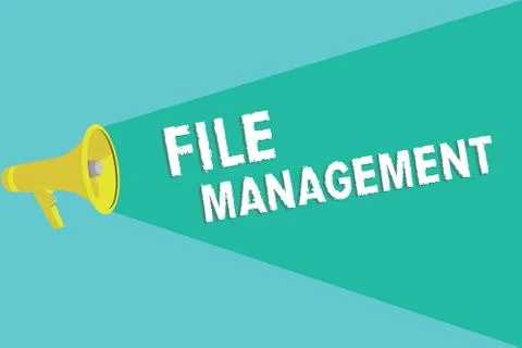 Writing note showing File Management. Business photo showcasing computer program Stock Illustration