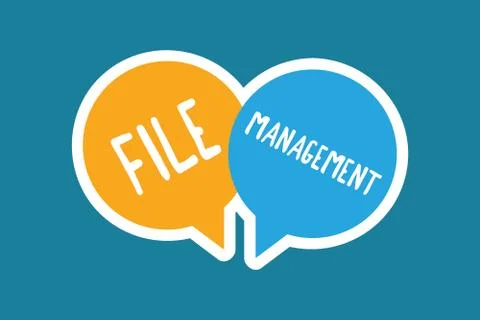 Writing note showing File Management. Business photo showcasing computer program Stock Illustration
