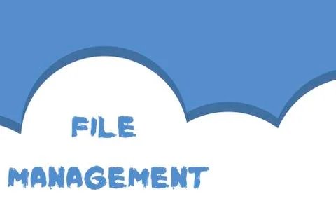 Writing note showing File Management. Business photo showcasing computer program Illustrazione stock