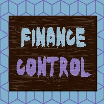 Writing note showing Finance Control. Business photo showcasing procedures that Stock Illustration