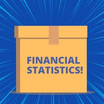 Writing note showing Financial Statistics. Business photo showcasing Stock Illustration